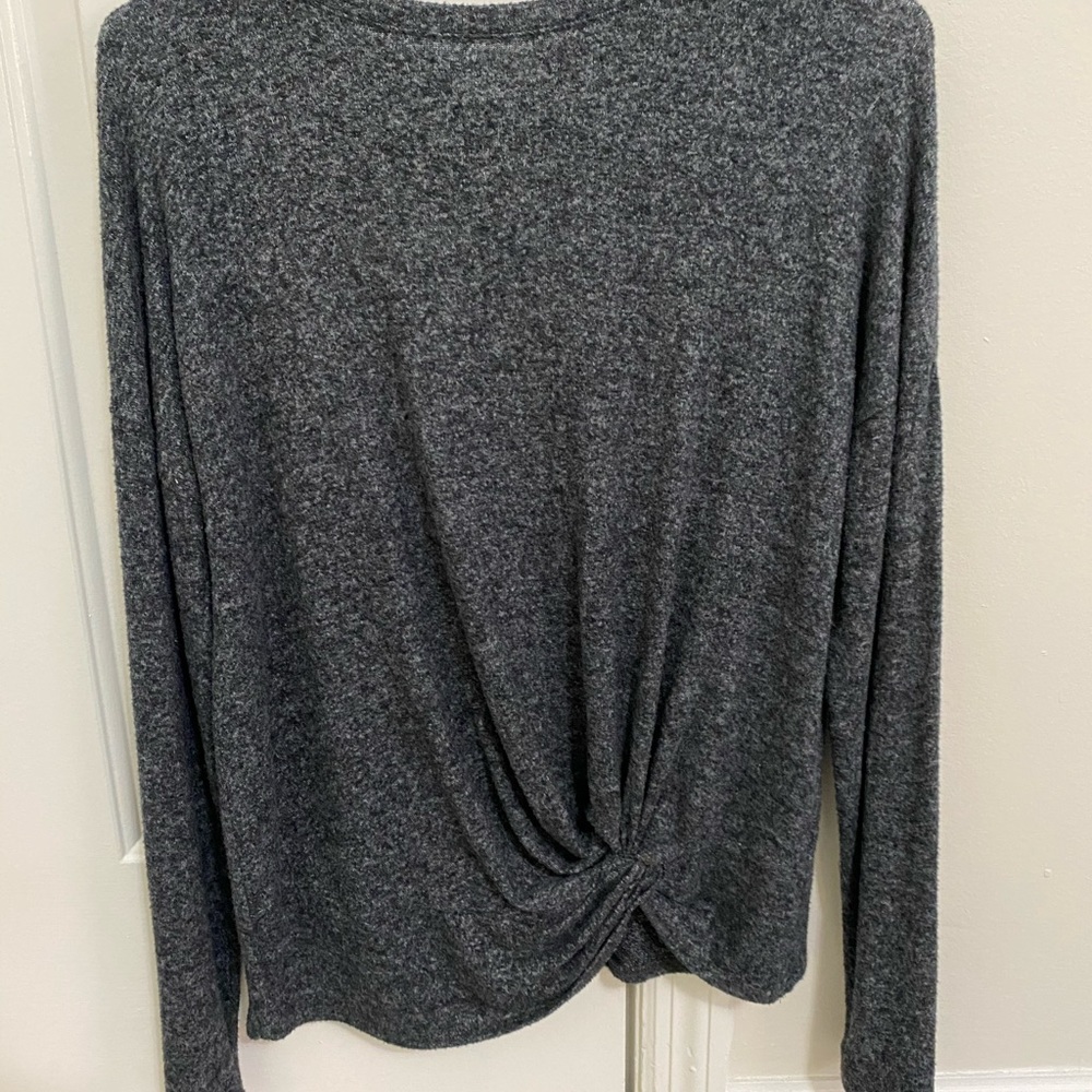 Charcoal grey, long sleeve shirt